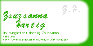 zsuzsanna hartig business card